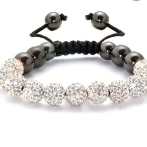 Shamballa silver pave bracelet
